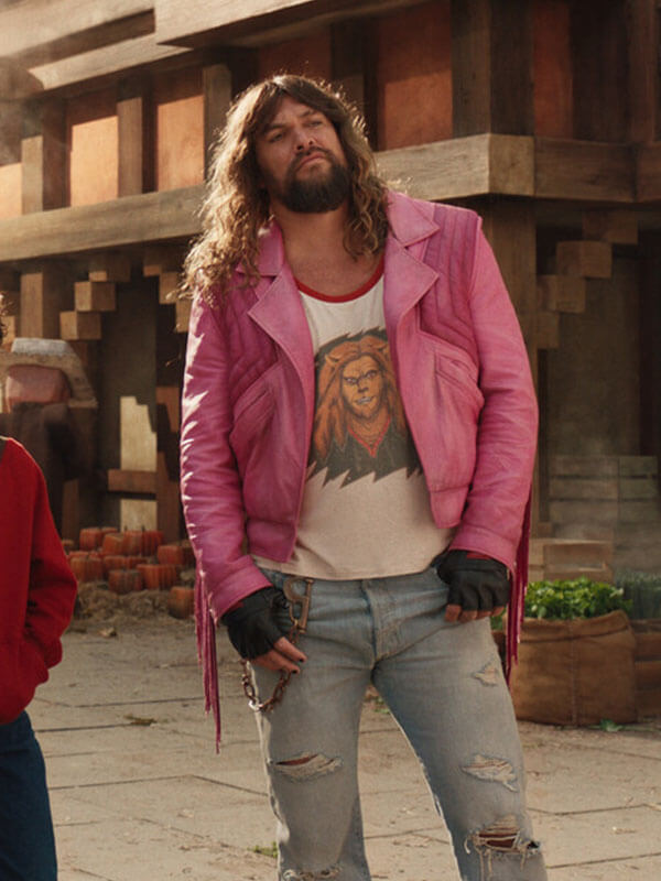 Garett Harisson The Minecraft Movie Pink Fringe Jacket. 