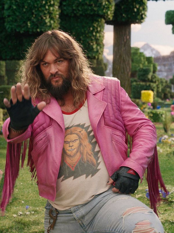 Garett Harisson The Minecraft Movie Pink Fringe Jacket. 