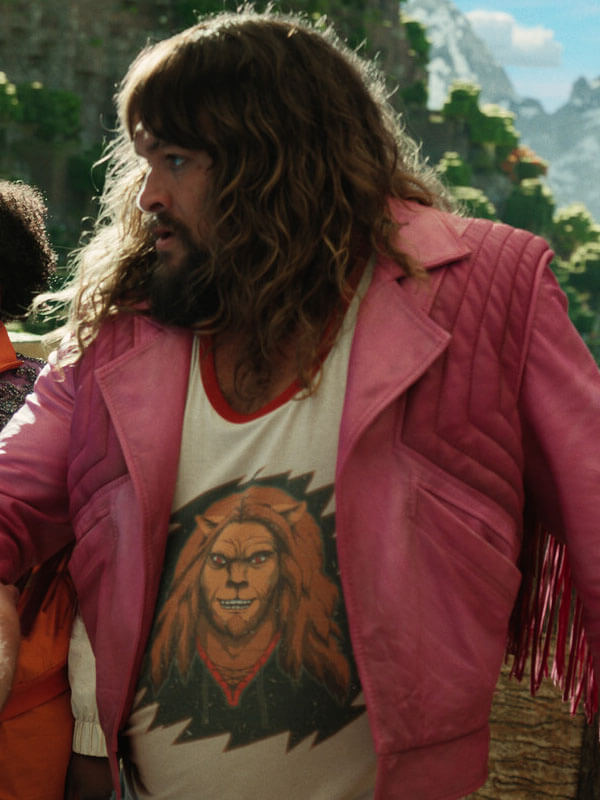 Garett Harisson The Minecraft Movie Pink Fringe Jacket. 