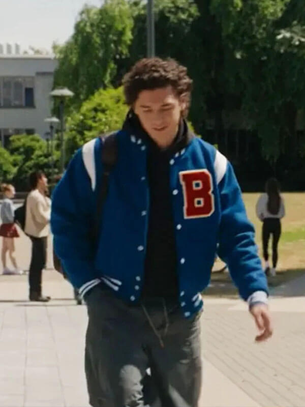 Garrett Graham Off Campus Season 01 Blue Varsity Jacket
