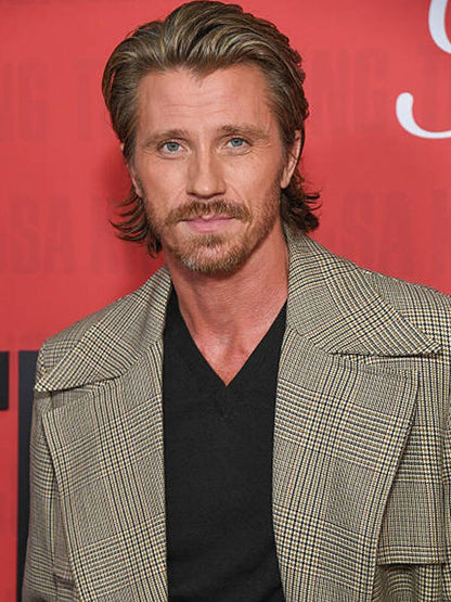 Garrett Hedlund Tulsa King Premiere Brown Coat.