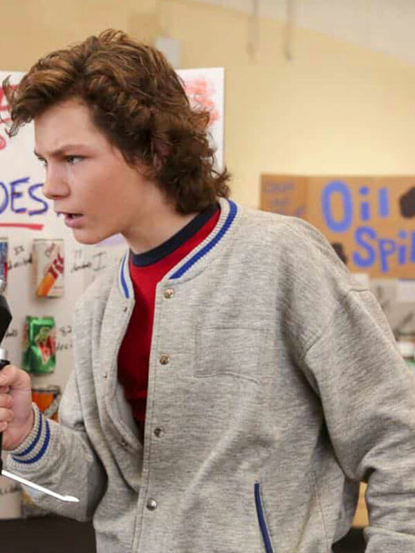 Georgie Cooper Young Sheldon Season 01 Grey Bomber Jacket
