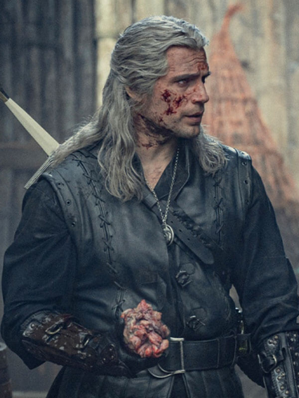 Geralt of Rivia The Witcher Black Leather Vest