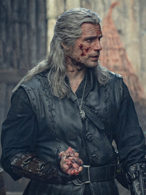 Geralt of Rivia The Witcher Black Leather Vest