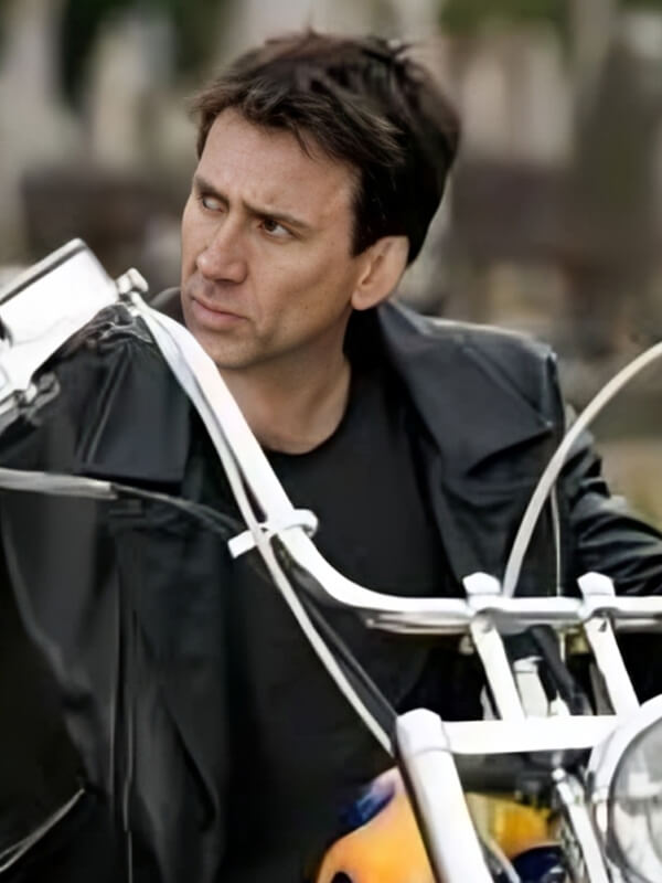 Ghost rider 2007 Nicolas Cage Black Leather Jacket