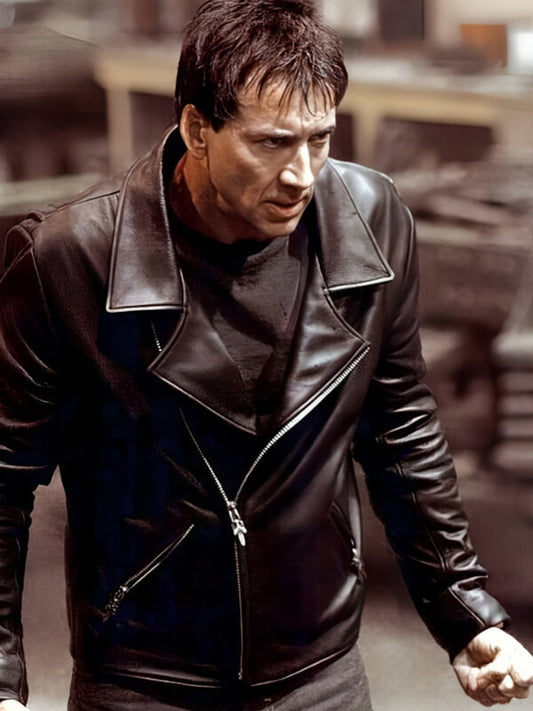 Ghost rider 2007 Nicolas Cage Black Leather Jacket