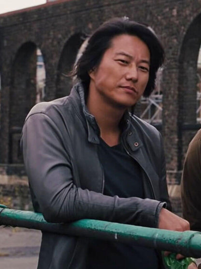 Han Fast & Furious 6 Grey Leather Jacket
