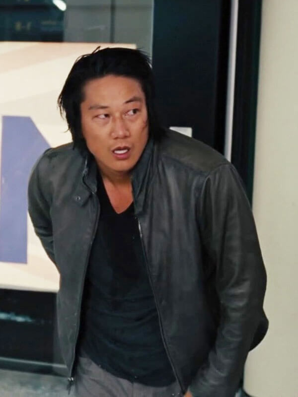 Han Fast & Furious 6 Grey Leather Jacket