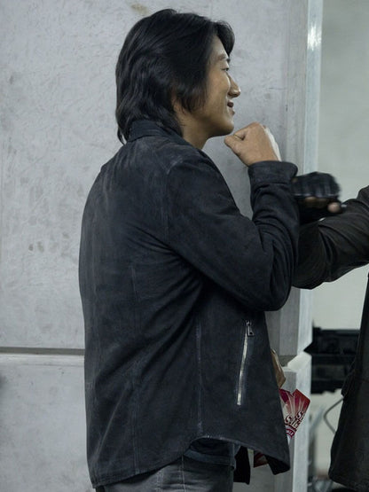 Han Lue Fast & Furious 6 Black Suede Jacket