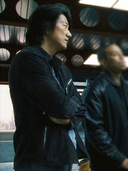 Han Lue Fast & Furious 6 Black Suede Jacket