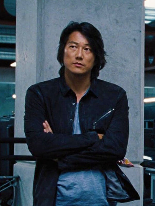Han Lue Fast & Furious 6 Black Suede Jacket