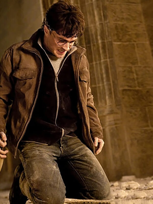  Harry Potter and Deathly Hallows 2010 Daniel Radcliffe Grey Suede Leather Jacket