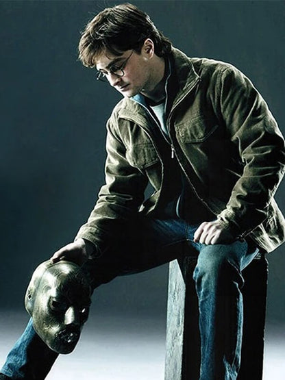  Harry Potter and Deathly Hallows 2010 Daniel Radcliffe Grey Suede Leather Jacket