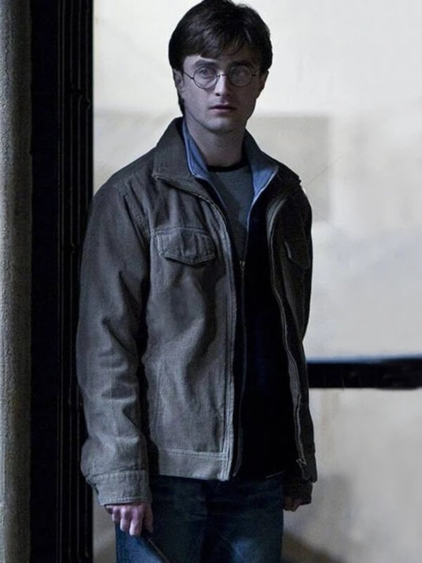  Harry Potter and Deathly Hallows 2010 Daniel Radcliffe Grey Suede Leather Jacket