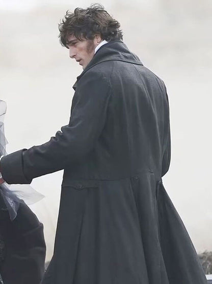 Heathcliff Wuthering Heights Black Wool Long Coat