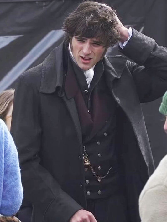 Heathcliff Wuthering Heights Black Wool Long Coat