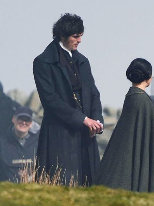 Heathcliff Wuthering Heights Black Wool Long Coat
