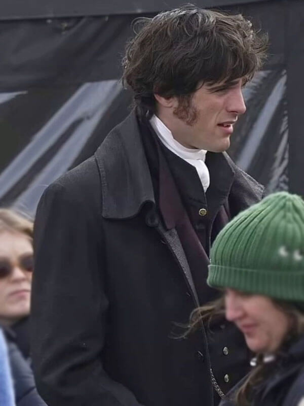 Heathcliff Wuthering Heights Black Wool Long Coat