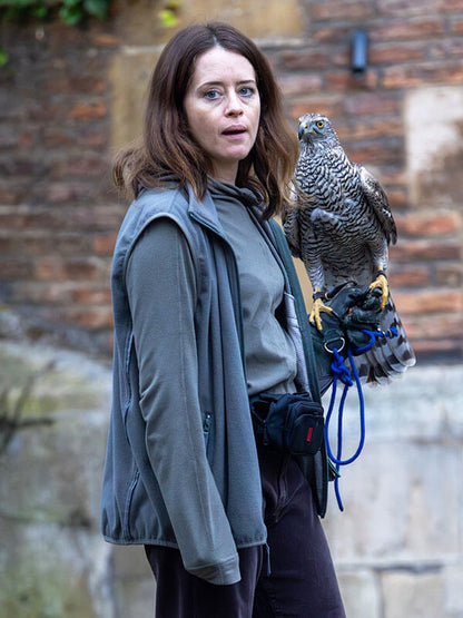 Helen H Is For Hawk 2025 Grey Fleece Vest