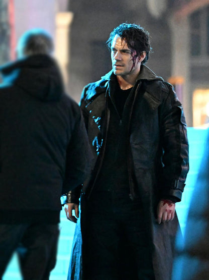 Henry Cavill Highlander Reboot Black Leather Trench Coat