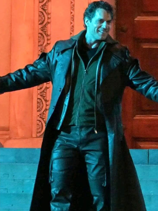 Henry Cavill Highlander Reboot Black Leather Trench Coat