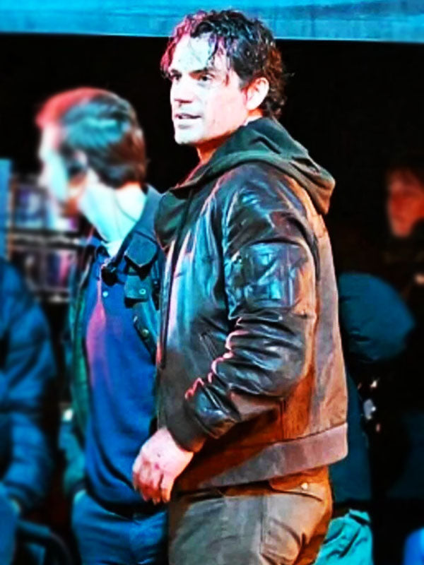 Henry Cavill Highlander Reboot Brown Leather Bomber Jacket