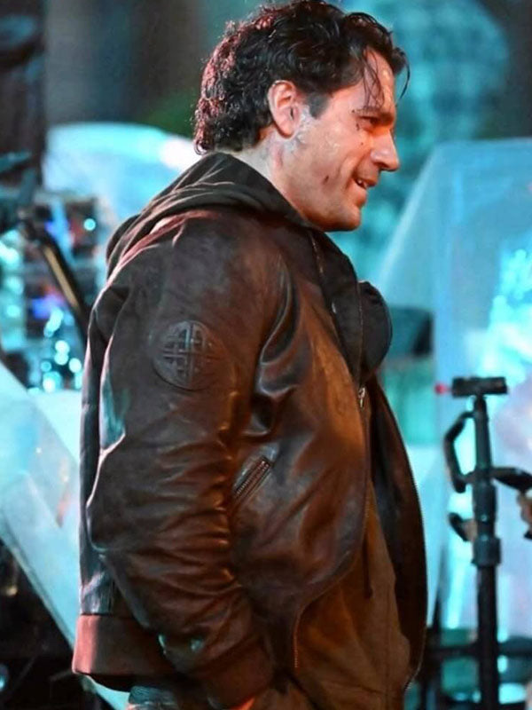 Henry Cavill Highlander Reboot Brown Leather Bomber Jacket
