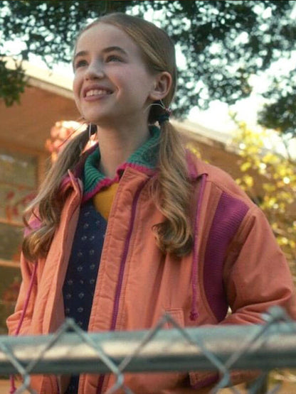 Holly Wheeler Stranger Things Season 05 Orange Puffer Jacket
