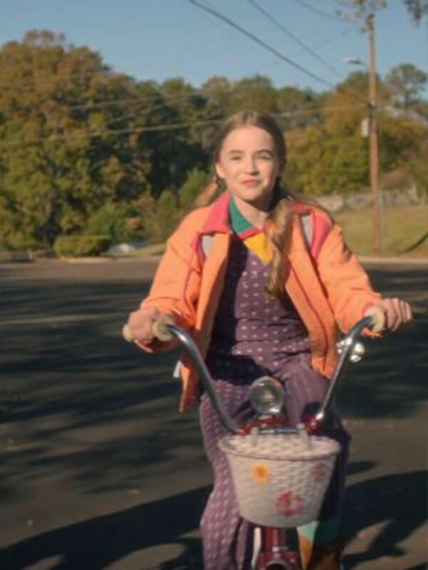 Holly Wheeler Stranger Things Season 05 Orange Puffer Jacket