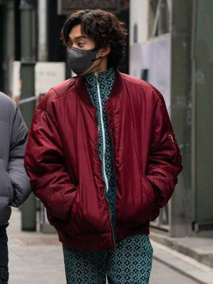 Hong Woo Jin Bloodhounds Season 01  Red Bomber Jacket