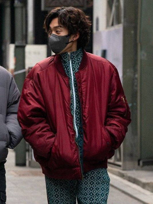 Hong Woo Jin Bloodhounds Season 01  Red Bomber Jacket