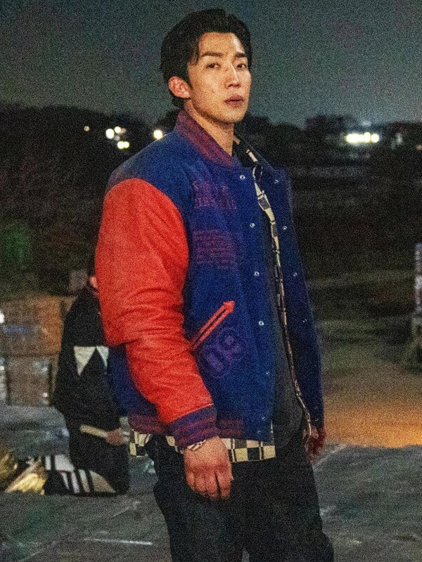 Hong Woo Jin Bloodhounds Season 02 Blue Varsity Jacket