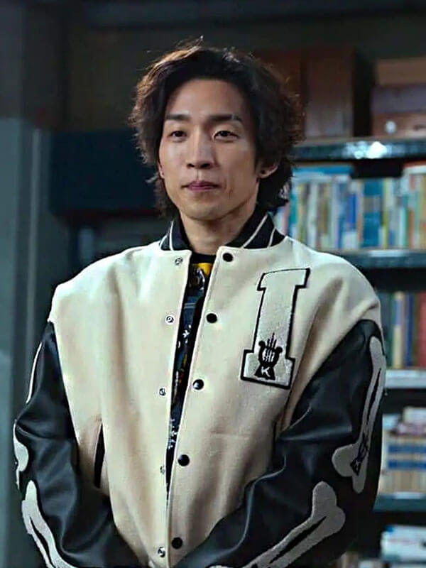 Hoo Woo Jin Bloodhounds Season 01 White Varsity Jacket