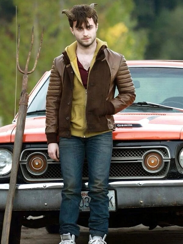 Horns 2013 Daniel Radcliff Brown Leather Jacket