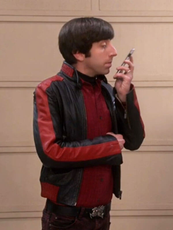 Howard Wolowitz Big Bang Theory Season 06 Black Biker Jacket