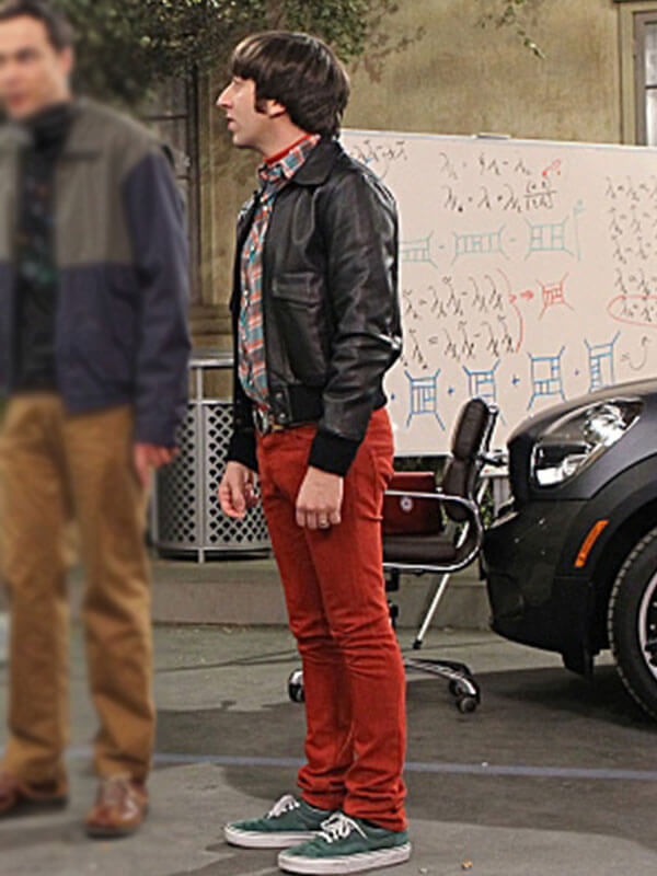 Howard Wolowitz Big Bang Theory Season 08 Black Leather Jacket