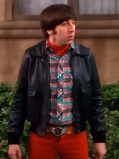 Howard Wolowitz Big Bang Theory Season 08 Black Leather Jacket