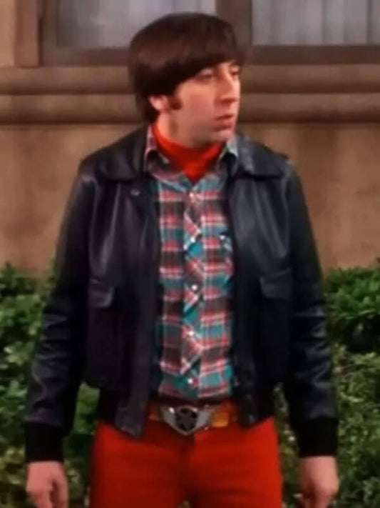 Howard Wolowitz Big Bang Theory Season 08 Black Leather Jacket