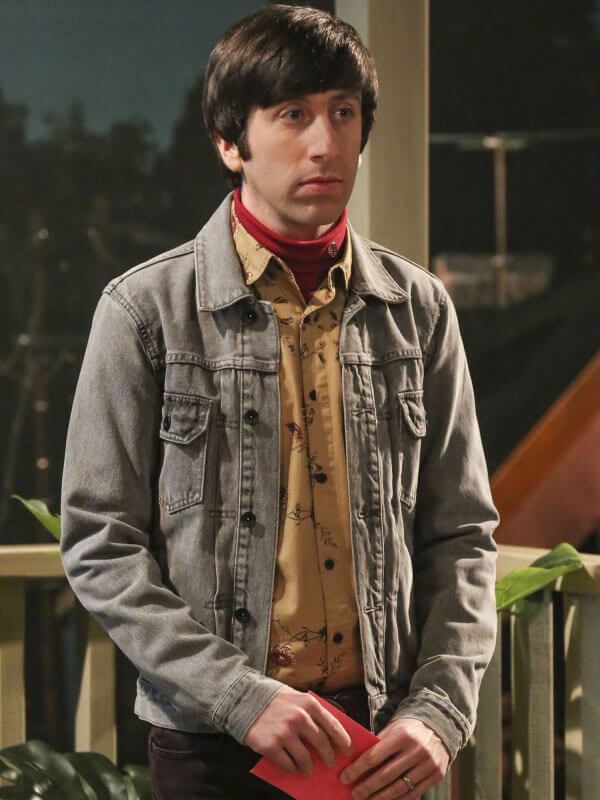 Howards Wolowitz Big Bang Theory Season 06 Grey Denim Jacket