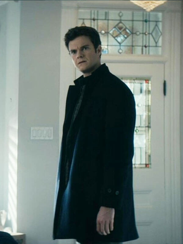 Hughie Campbell The Boys Season 04 Black Wool Coat