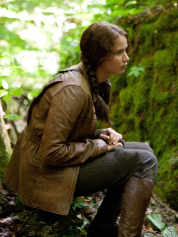 Hunger Games Katniss Brown Leather Jacket