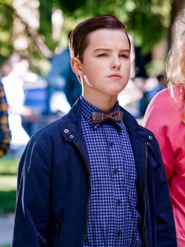 Iain Armitage Young Sheldon Season 05 Blue Cotton Jacket