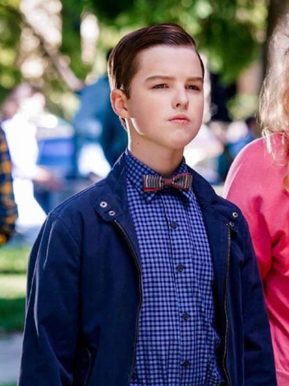 Iain Armitage Young Sheldon Season 05 Blue Cotton Jacket