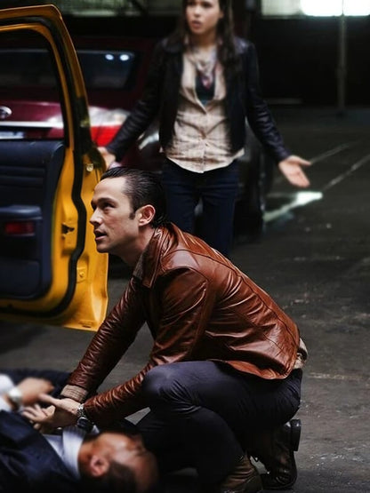 Inception 2010 Joseph Levitt Brown Leather Jacket