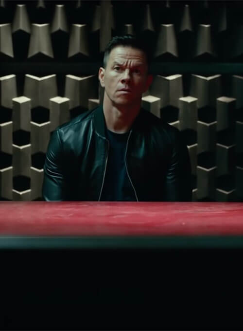 Infinite 2012 Mark Wahlberg Black Leatheer Jacket