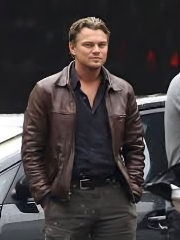 Inpcetion Leonardo DiCaprio Brown Leather Jacket