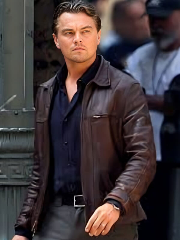  Inpcetion Leonardo DiCaprio Brown Leather Jacket