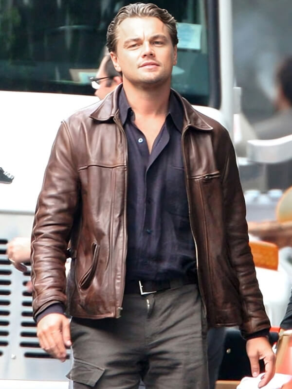  Inpcetion Leonardo DiCaprio Brown Leather Jacket