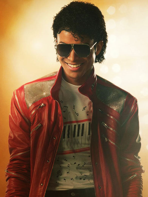 Jaafar Jackson Michael 2026 Red Leather Jacket