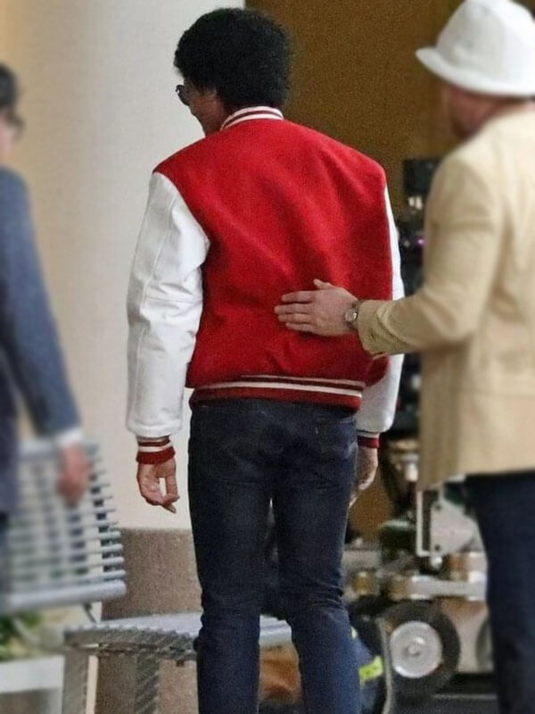 Jaafar Jackson Michael 2025 Red Varsity Jacket